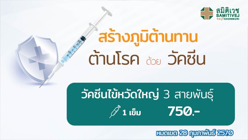 วัคซีนป้องกันไข้หวัดใหญ่ 3 สายพันธุ์ (สายพันธุ์ล่าสุด 2026)